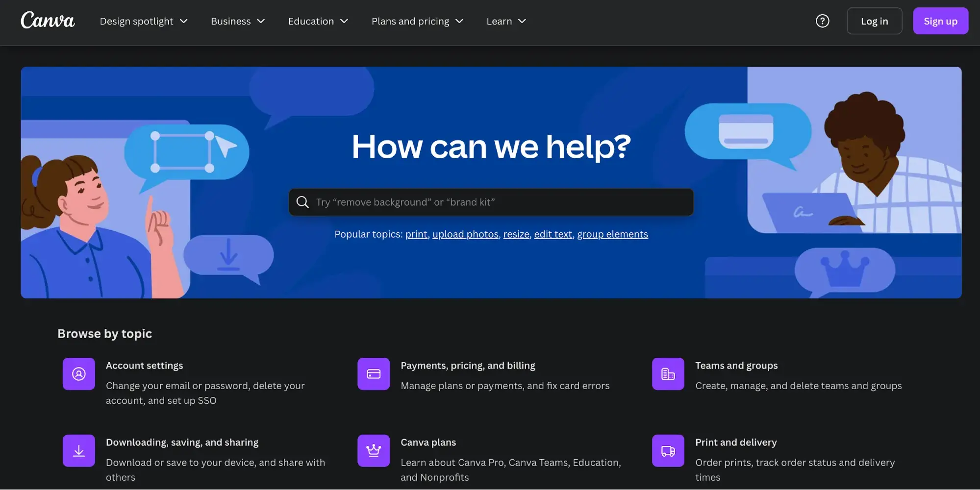 canva ai knowledge base screenshot