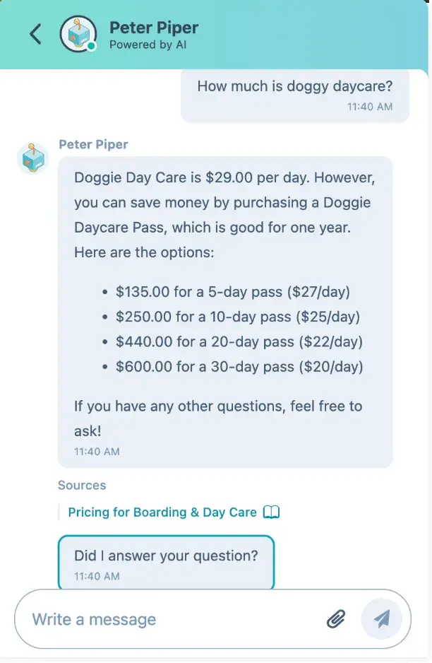 ai agent for customer service from hubspot breeze answering pricing questions