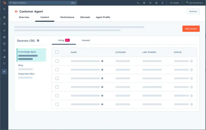 ai agent for customer service, hubspot customer agent dashboard