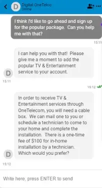 ai agent from nice showing customer support interaction