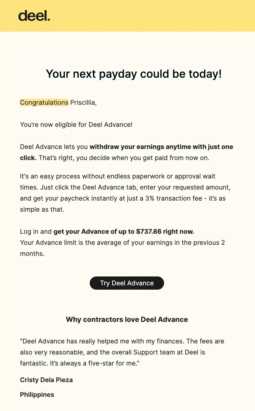 customer onboarding incentive email example