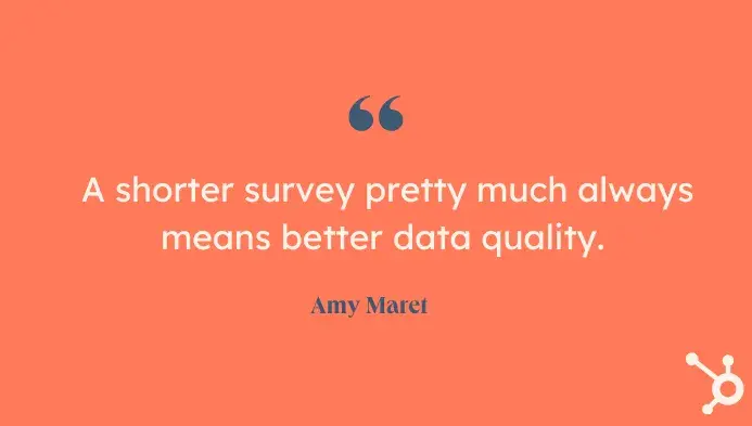 pull quote on ideal survey length