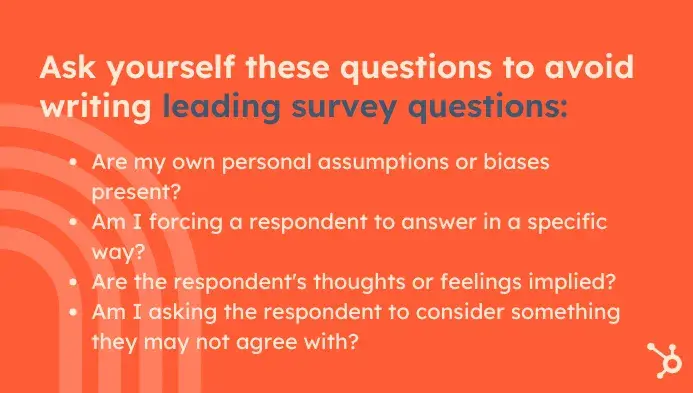 how to avoid leading survey questions