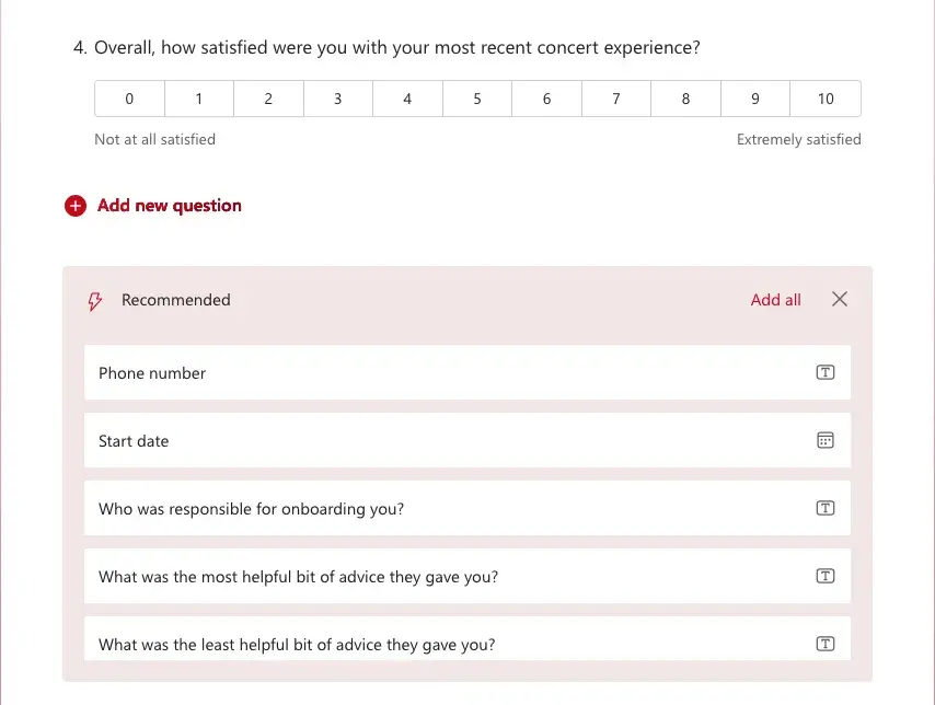microsoft forms creating survey