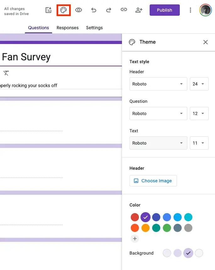 google forms customization