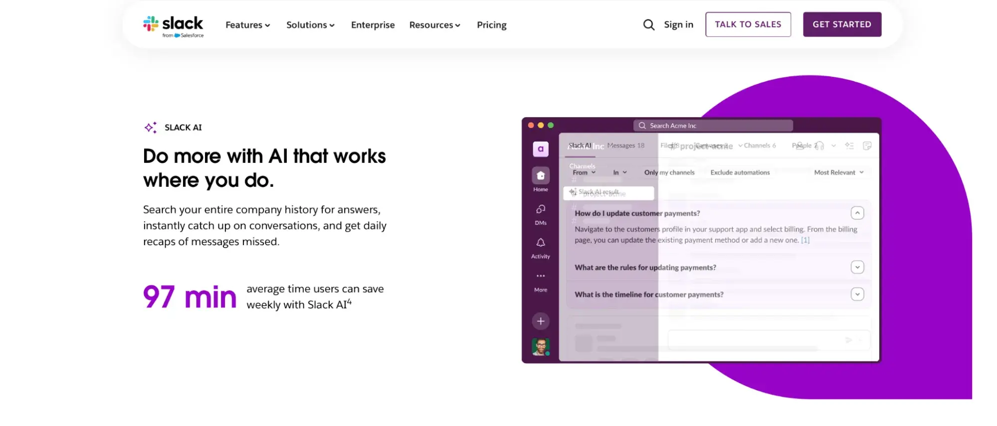 slack copywriting examples