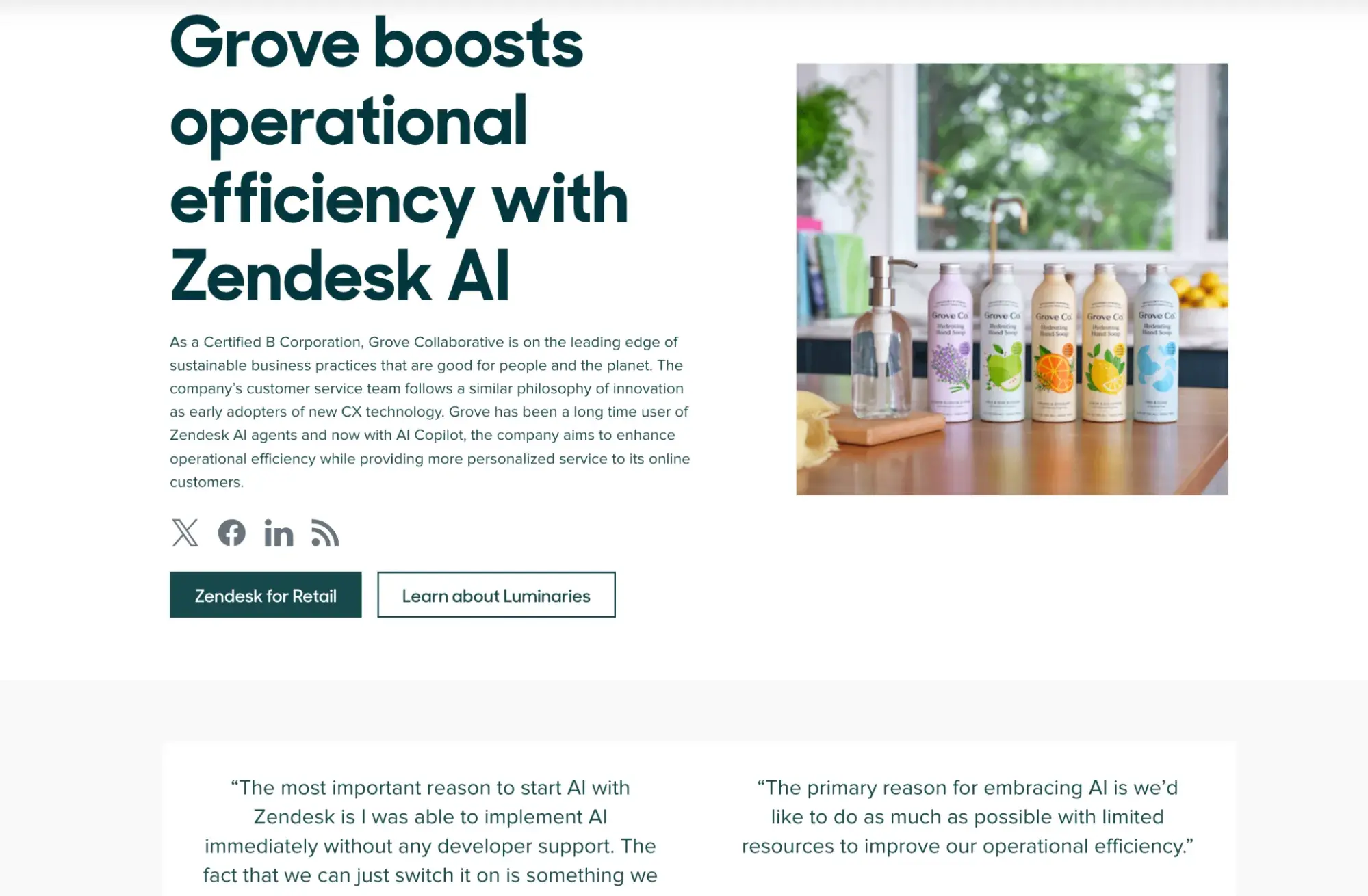 zendesk customer stories, testimonial page examples