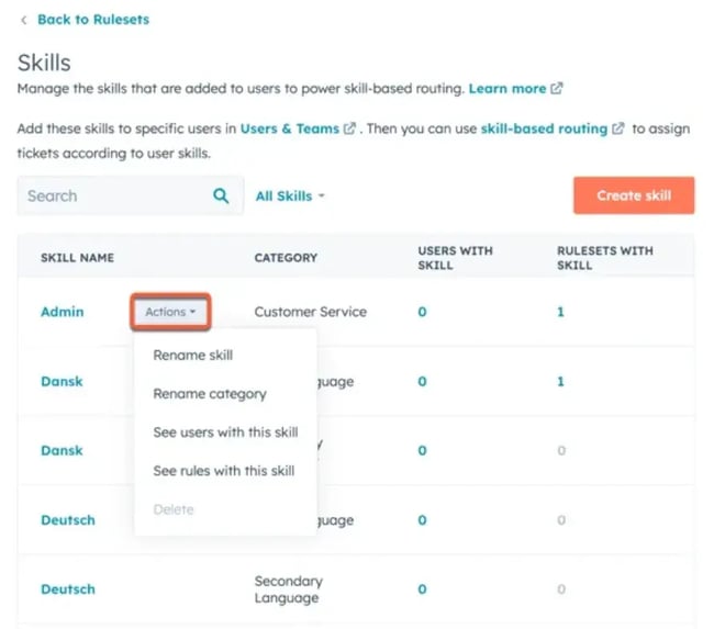 customer service tracking software skill-based routing - hubspot