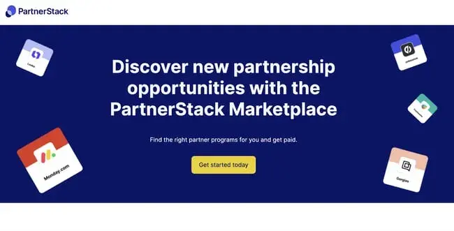 best affiliate programs for saas — partnerstack affiliate network homepage for b2b software partnerships and recurring commissions