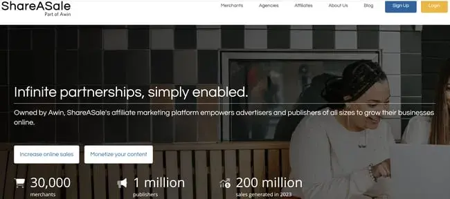 best affiliate programs — shareasale affiliate marketing network homepage for connecting publishers with merchant programs