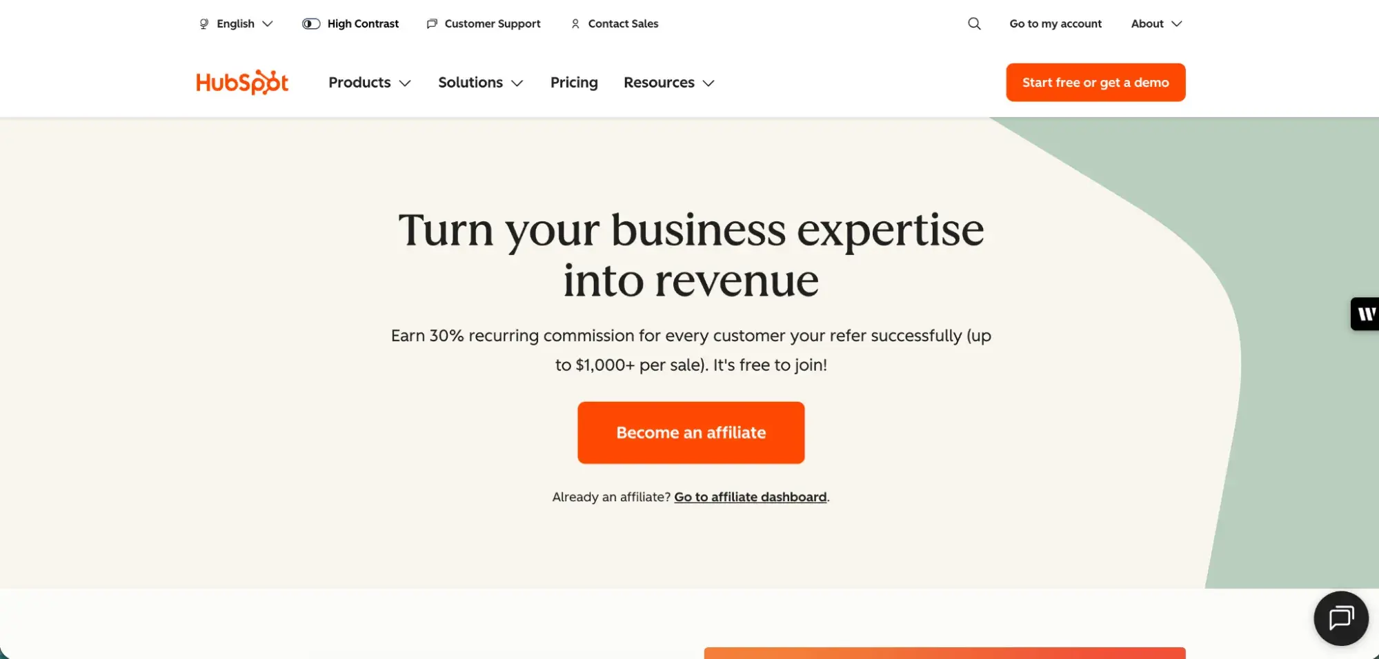 best affiliate programs — affiliate program landing page or commission structure details