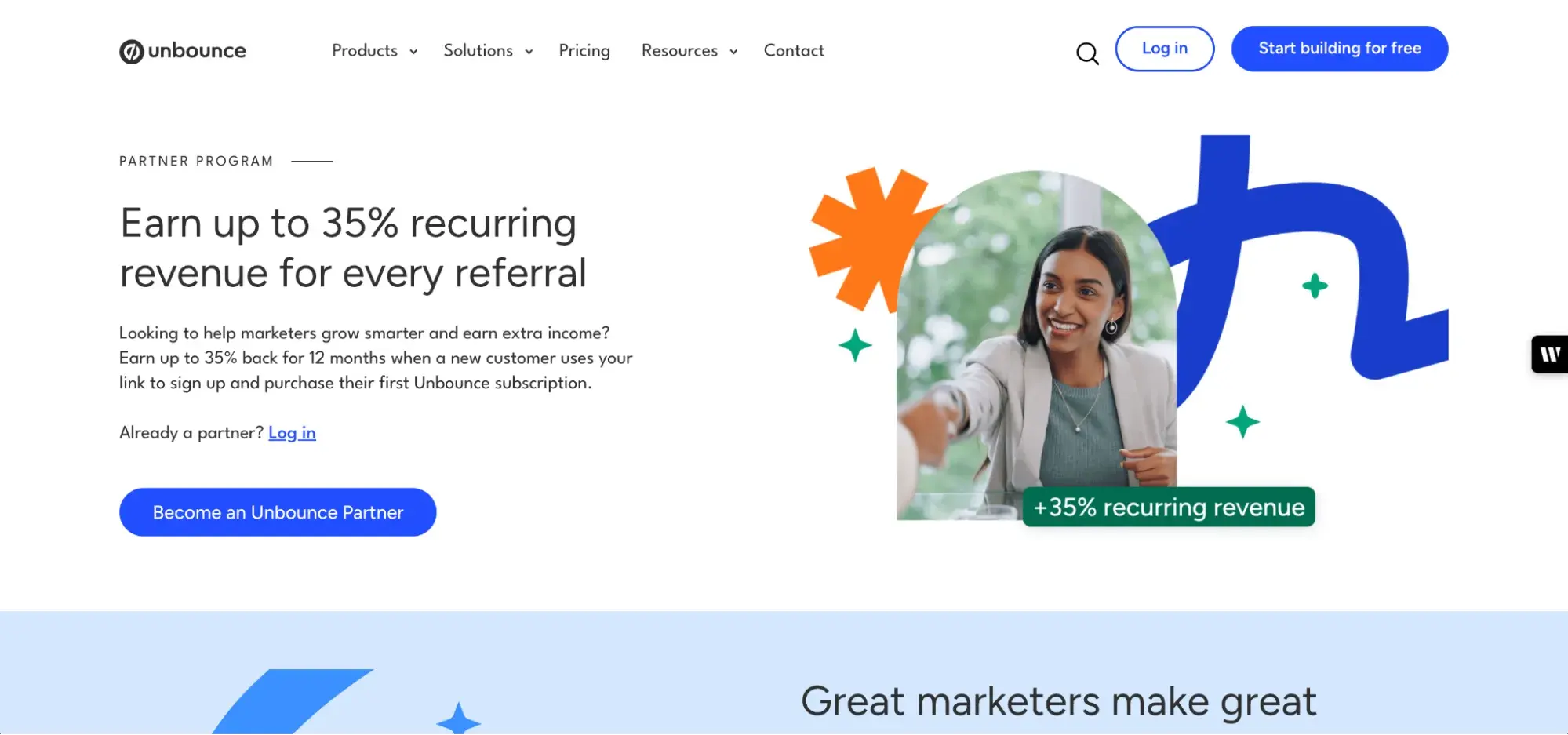 best affiliate programs — affiliate program landing page or dashboard overview