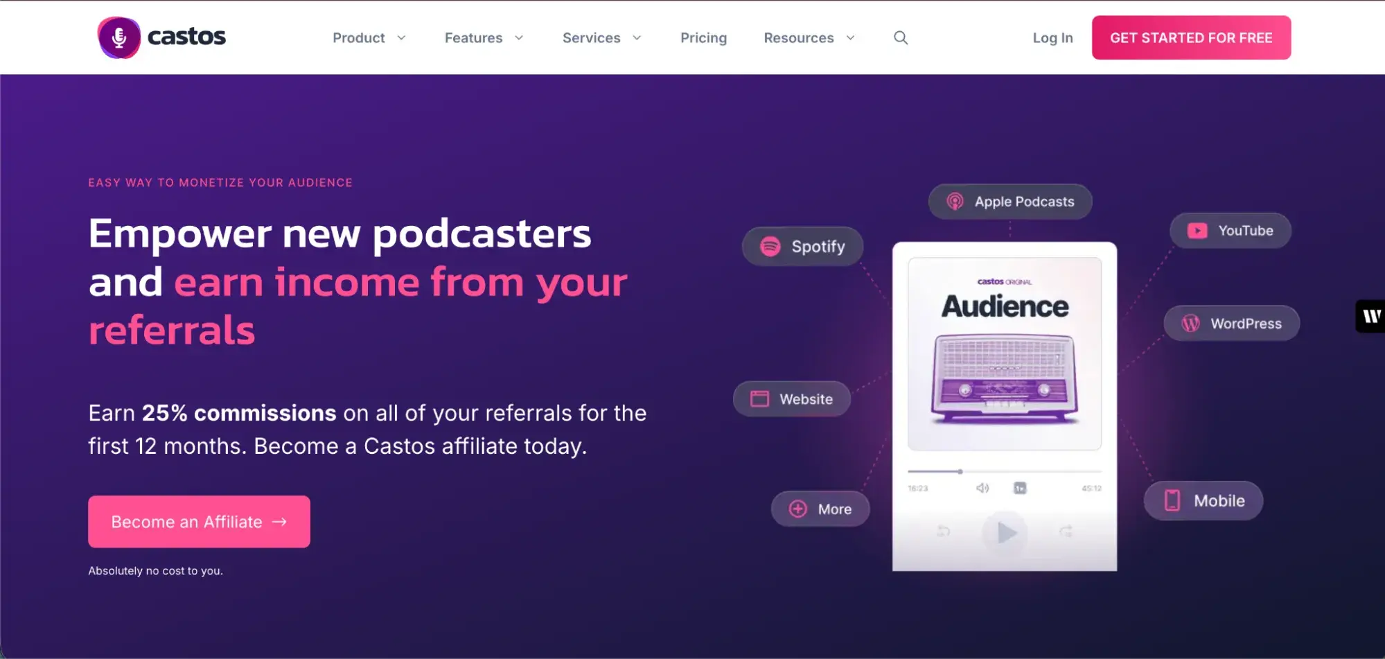 best affiliate programs — castos affiliate program details or network overview