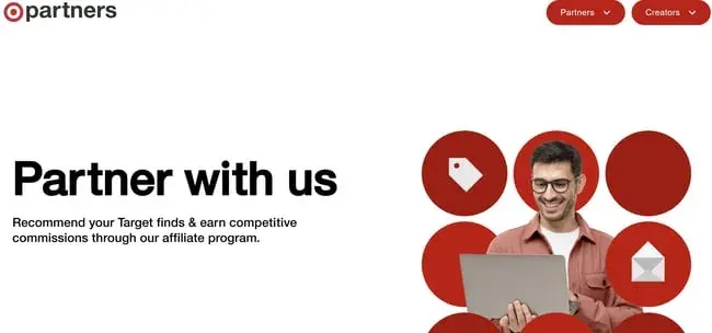 best affiliate programs for retail — target partners affiliate program homepage promoting competitive commissions for recommending target products