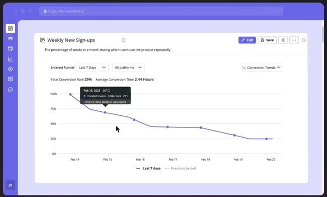 customer onboarding software with crm, userpilot