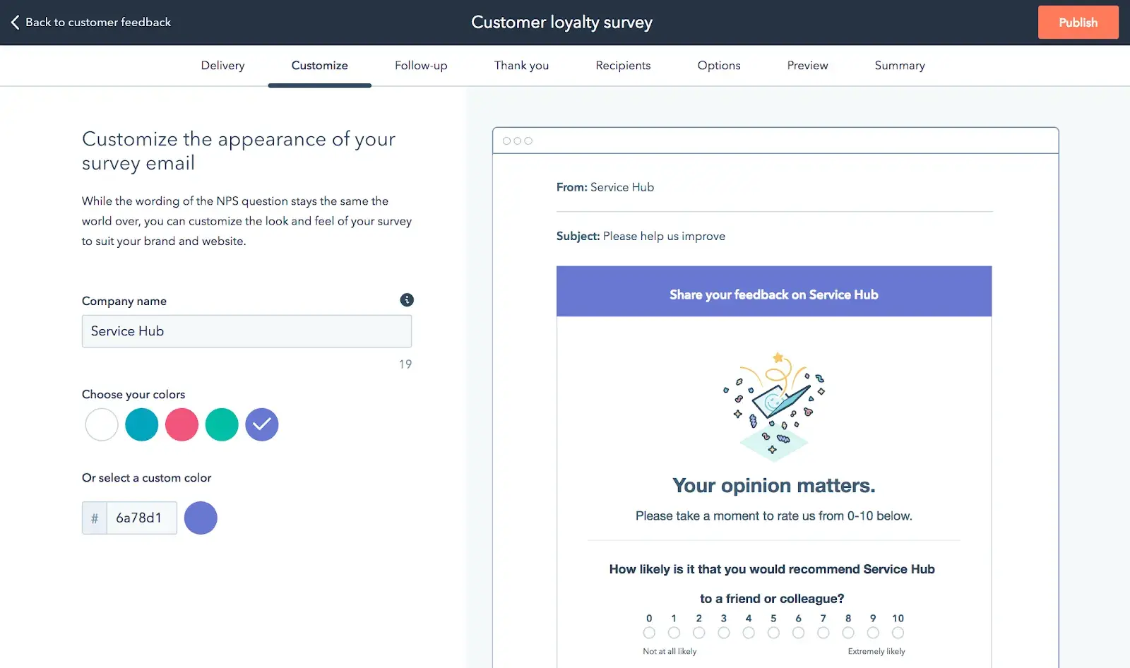 hubspot service hub customer success analytics feedback surveys