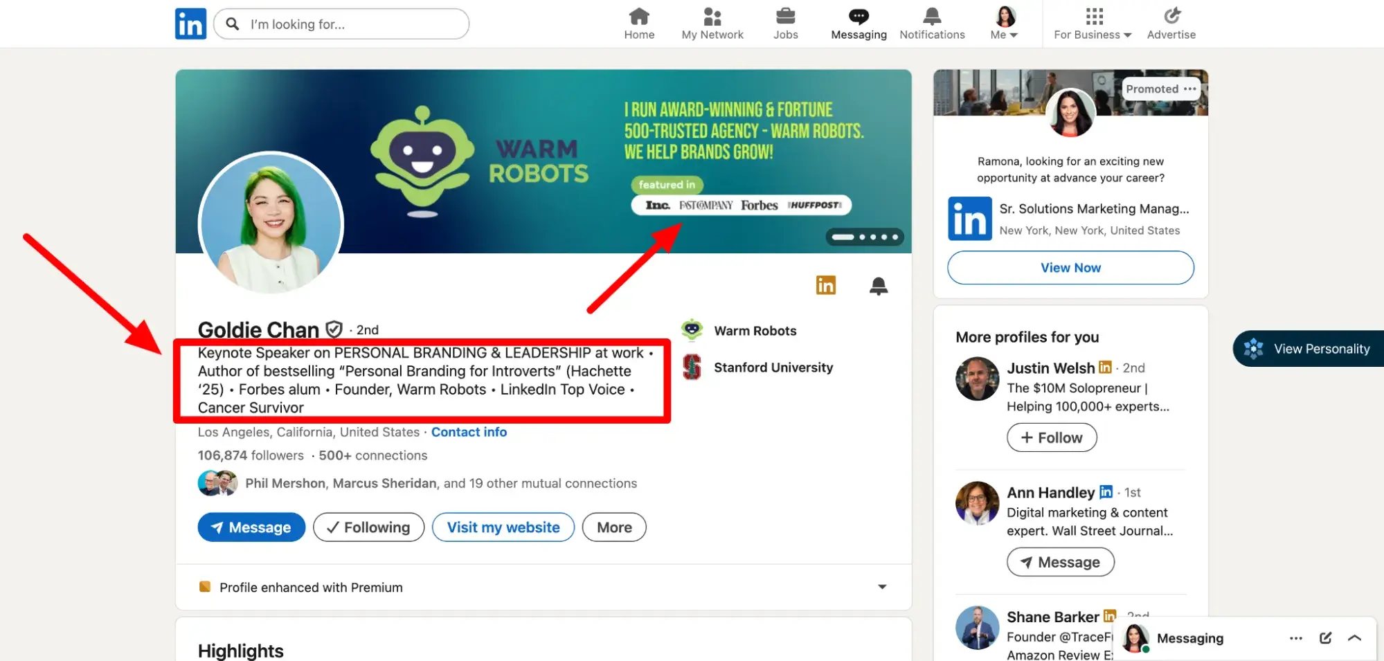 elevate your brand as a creator or entrepreneur from a minority background; goldie chan leading with expertise on linkedin